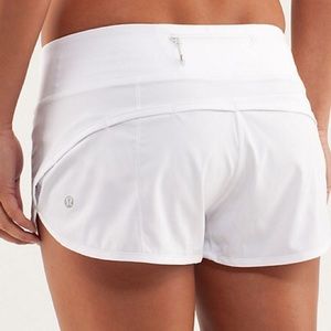 White lululemon shorts